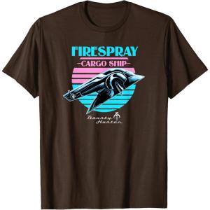 image:imageStar Wars The Book Of Boba Fett Firespray Cargo Ship Logo TShirtBrown