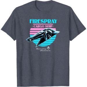 image:imageStar Wars The Book Of Boba Fett Firespray Cargo Ship Logo TShirtHeather Blue