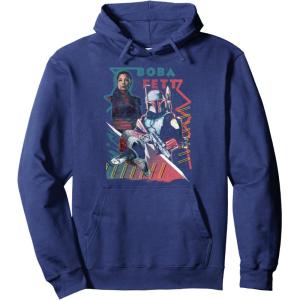 image:imageStar Wars The Book Of Boba Fett Group Shot Geometric Poster Pullover HoodieNavy Blue