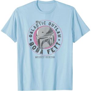 image:imageStar Wars The Book Of Boba Fett Helmet Galactic Outlaw Logo TShirtBaby Blue