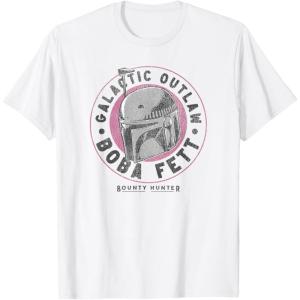 image:imageStar Wars The Book Of Boba Fett Helmet Galactic Outlaw Logo TShirtWhite