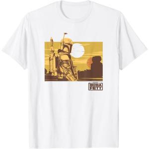 image:imageStar Wars The Book Of Boba Fett Landscape Silhouette TShirtWhite