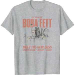image:imageStar Wars The Book Of Boba Fett Meet The New Boss Sketch TShirtHeather Grey