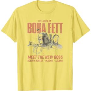 image:imageStar Wars The Book Of Boba Fett Meet The New Boss Sketch TShirtLemon Yellow