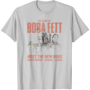 image:imageStar Wars The Book Of Boba Fett Meet The New Boss Sketch TShirtSilver Grey