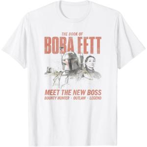 image:imageStar Wars The Book Of Boba Fett Meet The New Boss Sketch TShirtWhite