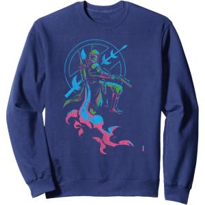 image:imageStar Wars The Book Of Boba Fett Retro Color Pop Poster V2 SweatshirtNavy Blue