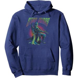 image:imageStar Wars The Book Of Boba Fett Retro Poster V2 Pullover HoodieNavy Blue