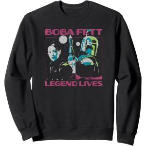 image:imageStar Wars The Book Of Boba Fett The Legend Lives Retro SweatshirtBlack