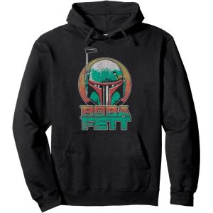 image:imageStar Wars The Book Of Boba Fett Vintage Helmet Logo V2 Pullover HoodieBlack