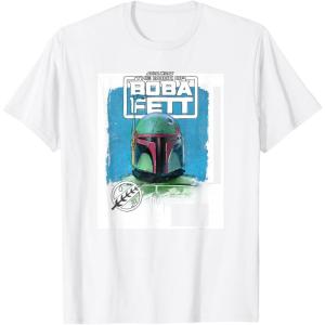 image:imageStar Wars The Book Of Boba Fett Watercolor Portrait TShirtWhite