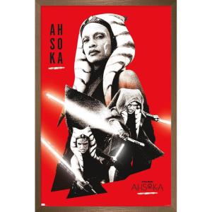 image:imageTrends International Star Wars Ahsoka  Red Wall Poster 34L x 224W Premium Unframed VersionBronze Framed Version