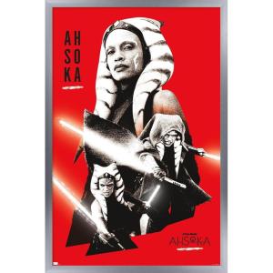 image:imageTrends International Star Wars Ahsoka  Red Wall Poster 34L x 224W Premium Unframed VersionSilver Framed Version