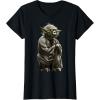 image:imageStar Wars Yoda Crouching Portrait Graphic TShirt TShirtBlack