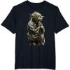 image:imageStar Wars Yoda Crouching Portrait Graphic TShirt TShirtBlack