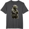 image:imageStar Wars Yoda Crouching Portrait Graphic TShirt TShirtDark Heather Grey