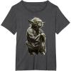 image:imageStar Wars Yoda Crouching Portrait Graphic TShirt TShirtDark Heather Grey