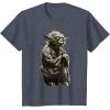 image:imageStar Wars Yoda Crouching Portrait Graphic TShirt TShirtHeather Blue