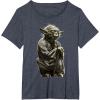 image:imageStar Wars Yoda Crouching Portrait Graphic TShirt TShirtHeather Blue