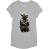 image:imageStar Wars Yoda Crouching Portrait Graphic TShirt TShirtHeather Grey
