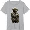 image:imageStar Wars Yoda Crouching Portrait Graphic TShirt TShirtHeather Grey