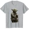 image:imageStar Wars Yoda Crouching Portrait Graphic TShirt TShirtHeather Grey