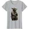 image:imageStar Wars Yoda Crouching Portrait Graphic TShirt TShirtHeather Grey
