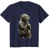 image:imageStar Wars Yoda Crouching Portrait Graphic TShirt TShirtNavy Blue