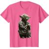 image:imageStar Wars Yoda Crouching Portrait Graphic TShirt TShirtPink Heather