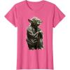 image:imageStar Wars Yoda Crouching Portrait Graphic TShirt TShirtPink Heather