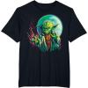 image:imageStar Wars Yoda amp The Moon Power Graphic TShirt Z1 TShirtBlack