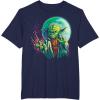 image:imageStar Wars Yoda amp The Moon Power Graphic TShirt Z1 TShirtNavy Blue