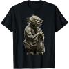image:imageStar Wars Yoda Crouching Portrait Graphic TShirt TShirtBlack