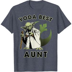 image:imageStar Wars Yoda Best Aunt Rebel Logo TShirtHeather Blue