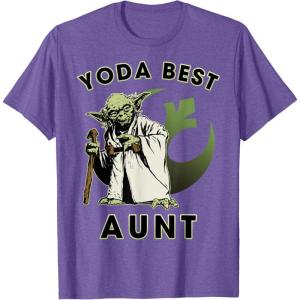 image:imageStar Wars Yoda Best Aunt Rebel Logo TShirtPurple Heather