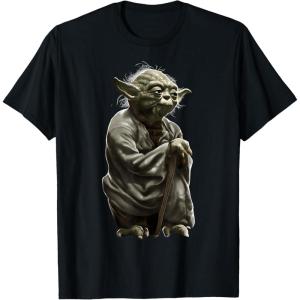 image:imageStar Wars Yoda Crouching Portrait Graphic TShirt TShirtBlack