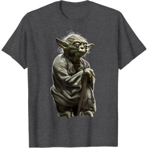 image:imageStar Wars Yoda Crouching Portrait Graphic TShirt TShirtDark Heather Grey