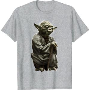 image:imageStar Wars Yoda Crouching Portrait Graphic TShirt TShirtHeather Grey