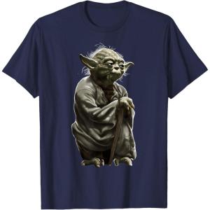 image:imageStar Wars Yoda Crouching Portrait Graphic TShirt TShirtNavy Blue