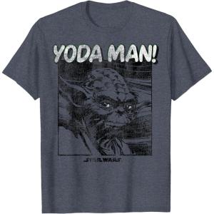 image:imageStar Wars Yoda Man Portrait TShirtHeather Blue