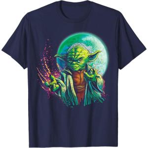 image:imageStar Wars Yoda amp The Moon Power Graphic TShirt Z1 TShirtNavy Blue