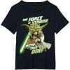 image:imageStar Wars Clone Wars Yoda Force Is Strong Graphic TShirt TShirtBlack