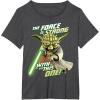 image:imageStar Wars Clone Wars Yoda Force Is Strong Graphic TShirt TShirtDark Heather Grey