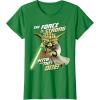 image:imageStar Wars Clone Wars Yoda Force Is Strong Graphic TShirt TShirtKelly Green