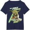 image:imageStar Wars Clone Wars Yoda Force Is Strong Graphic TShirt TShirtNavy Blue