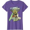 image:imageStar Wars Clone Wars Yoda Force Is Strong Graphic TShirt TShirtPurple Heather