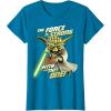 image:imageStar Wars Clone Wars Yoda Force Is Strong Graphic TShirt TShirtSapphire Blue