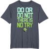 image:imageStar Wars Do Or Do Not There Is No Try Yoda Stamp TShirt TShirtHeather Blue