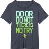 image:imageStar Wars Do Or Do Not There Is No Try Yoda Stamp TShirt TShirtHeather Blue