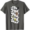 image:imageStar Wars Logo Darth Vader Yoda Kawaii Characters TShirt TShirtAsphalt Grey